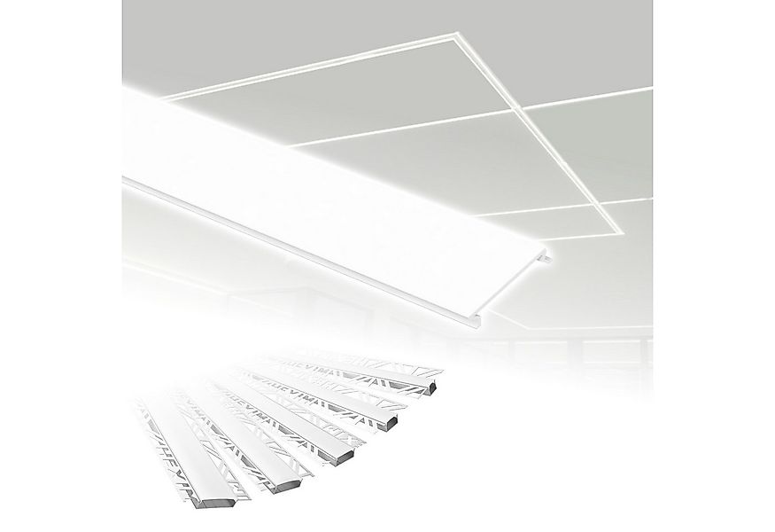 Hexim LED-Stripe-Profil 2m Trockenbauprofil Alu LED Profil Unterputz (Opale günstig online kaufen