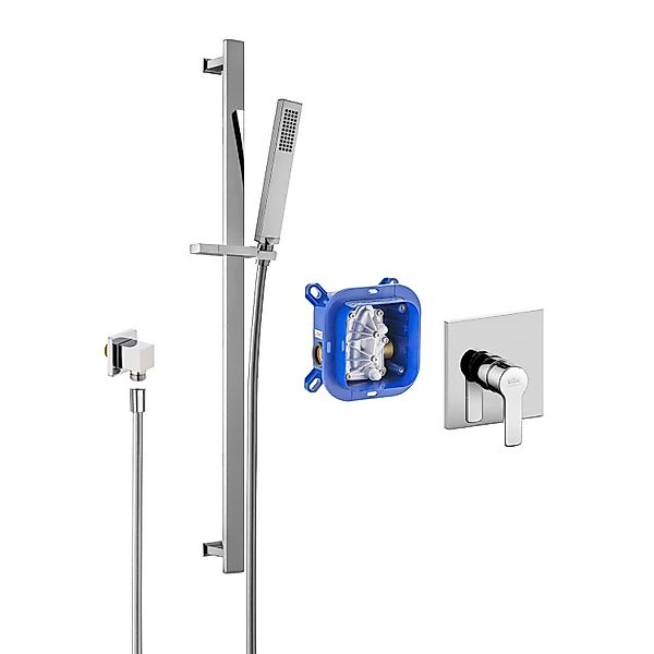 Kronenbach Duschsystem Unterputz mit Einhebelmischer eckig Neura 2.0 in Chr günstig online kaufen