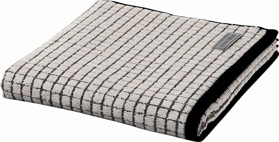 Möve Duschtücher "Eden Kästchenstruktur" mit Lederetikett günstig online kaufen