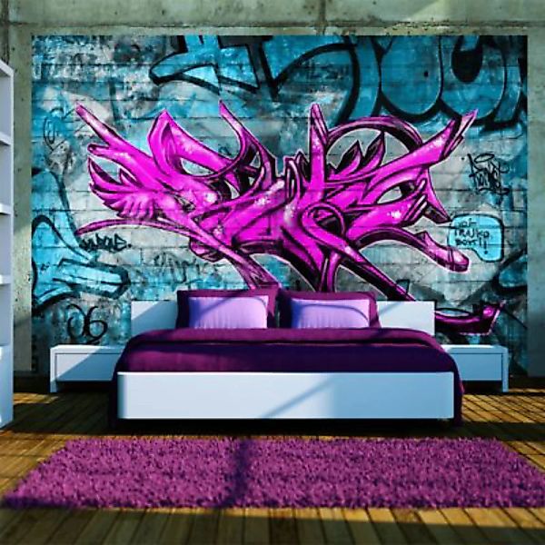 artgeist Fototapete Anonymous graffiti mehrfarbig Gr. 100 x 70 günstig online kaufen