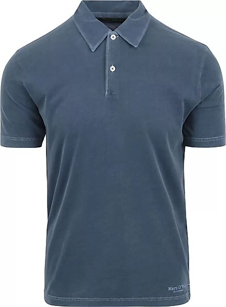 Marc O'Polo Poloshirt Terry Cloth Blau - Größe M günstig online kaufen