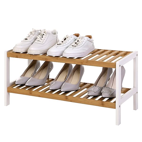 SONGMICS Schuhregal Schuh-Organizer, Schuhregal Bambus Schuhablage günstig online kaufen