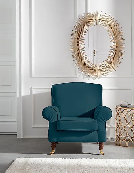 Home affaire Sessel »Rennes« in Samtoptik oder Baumwoll-Mix günstig online kaufen