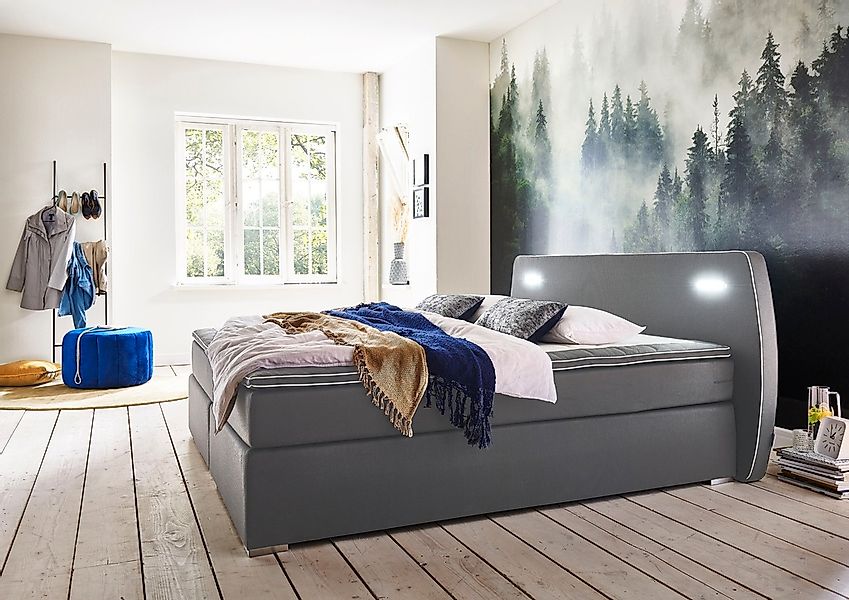 ATLANTIC home collection Boxspringbett "REX LED", inklusive LED-Beleuchtung günstig online kaufen