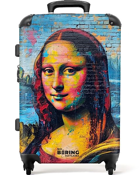 NoBoringSuitcases.com© Hartschalen-Trolley Bunte Mona Lisa im günstig online kaufen