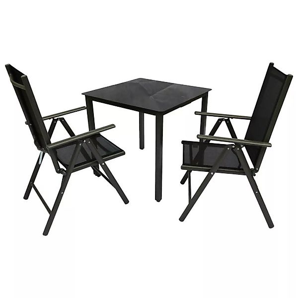 VCM Set Gartenmöbel Alu Glas Gartenset Sitzgruppe Essgruppe Tisch Stühle 80 günstig online kaufen