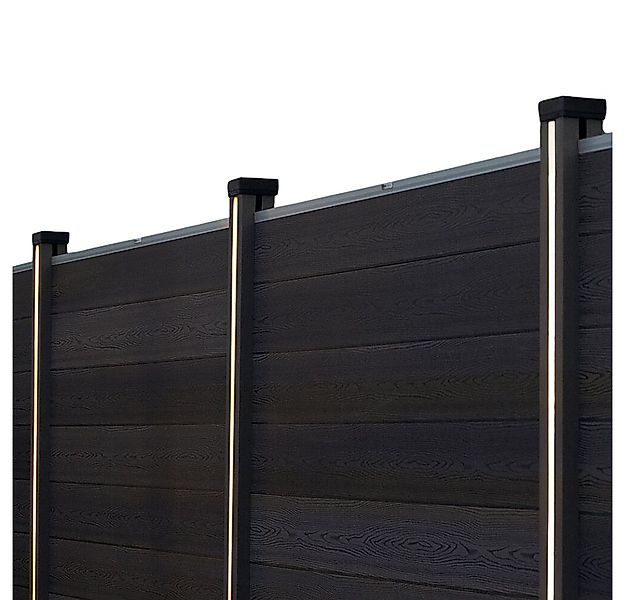 HOME DELUXE Zaunpfosten Nutleiste mit Solar LED Beleuchtung DINA DELUXE, (4 günstig online kaufen