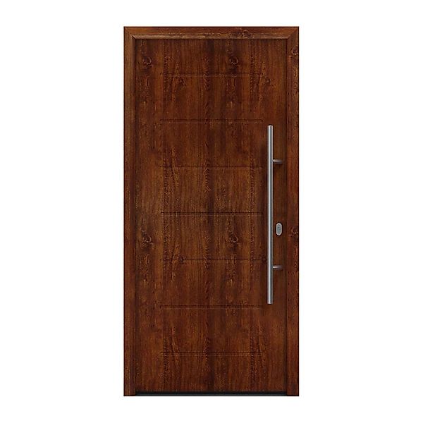 EcoStar Haustür Isopro IP 015 Dark Oak 110 cm x 210 cm DIN R günstig online kaufen