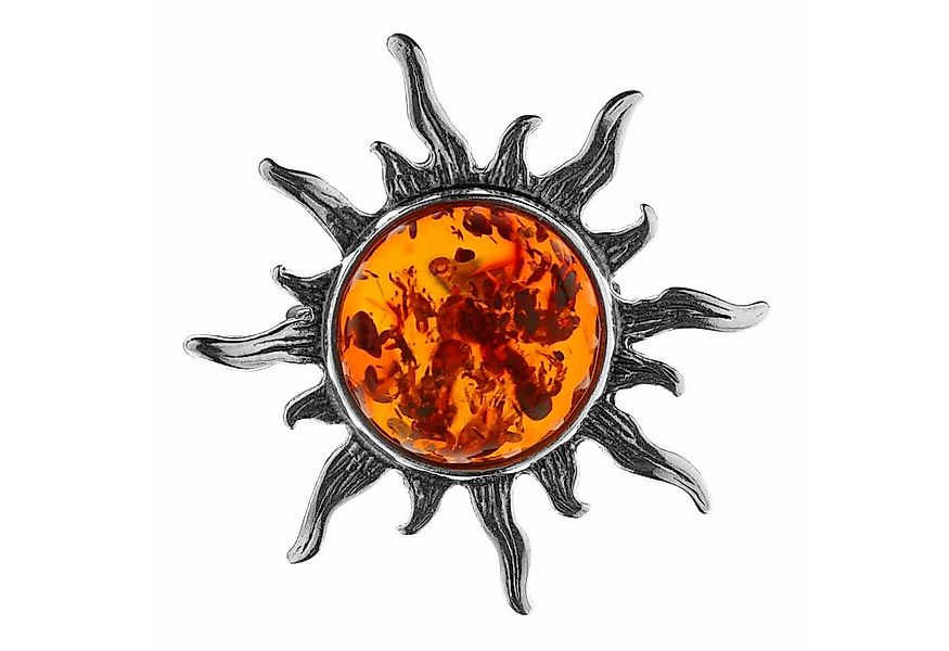 OSTSEE-SCHMUCK Brosche Ostsee-Schmuck Brosche Sonne 28 mm Brosche Sonne 28 günstig online kaufen