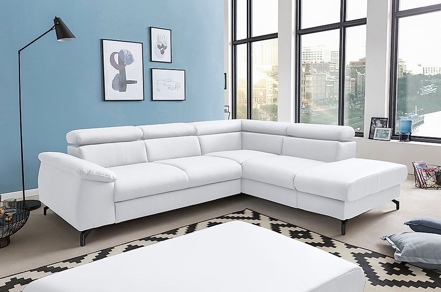 COTTA Ecksofa "Kitty L-Form, B: 249 cm" mit Kopfteilverstellung, optional B günstig online kaufen