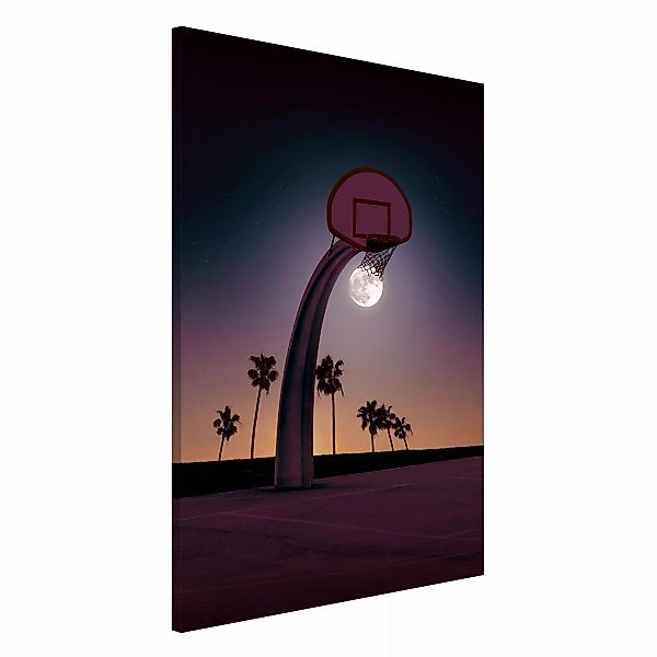 Magnettafel - Hochformat 2:3 Basketball mit Mond günstig online kaufen