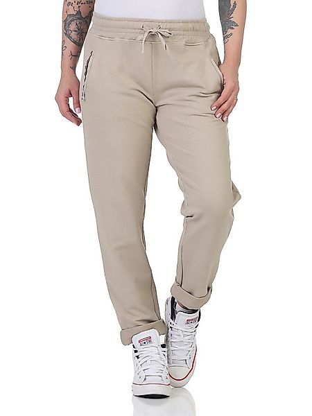 CLEO STYLE Jogger Pants Damen Jogginghose 814136 34-38 Beige günstig online kaufen