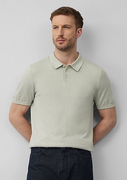 s.Oliver BLACK LABEL Strickpullover Weiches Strick-Poloshirt aus Baumwoll-S günstig online kaufen