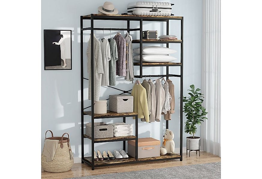 TWSOUL Kleiderständer Garderobenständer aus Spanplatte und Metall für Schla günstig online kaufen