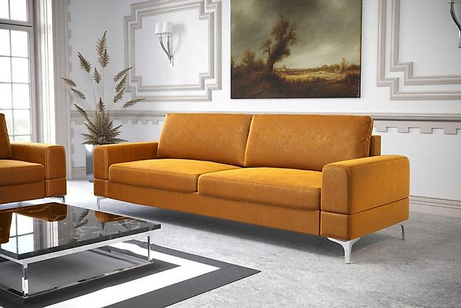 JVmoebel Sofa Modernes Weißes Sofa Dreisitzer Luxus Couch Kunstleder Möbel günstig online kaufen