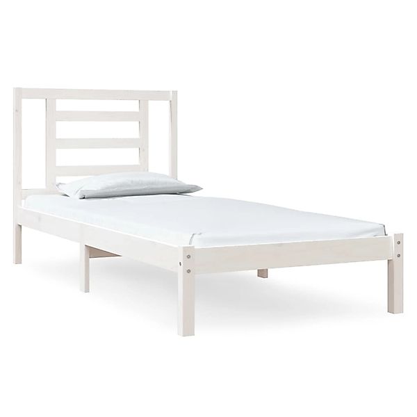 vidaXL Massivholzbett Weiß Kiefer 90x190 cm 3FT Single1083786 günstig online kaufen