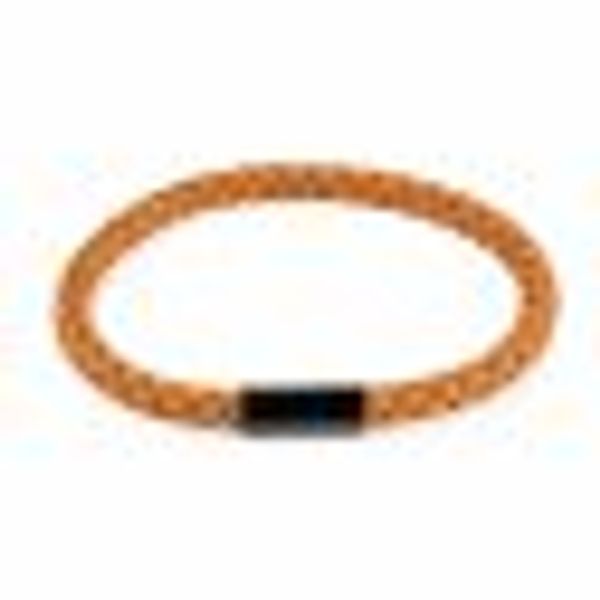 Armband Edelstahl Leder orange 21 cm günstig online kaufen