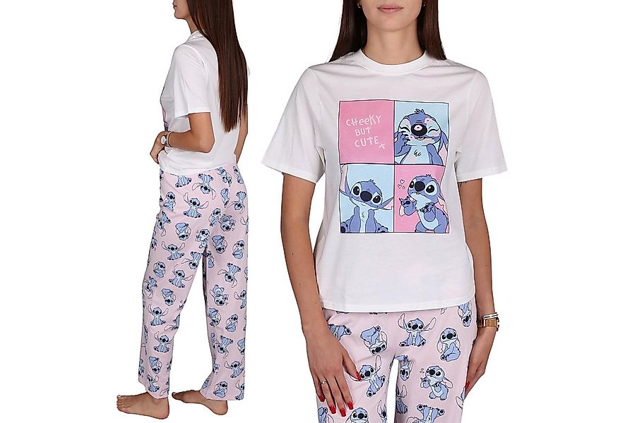 Sarcia.eu Schlafanzug DISNEY Stitch Damen Baumwollpyjama 2-teilig, Kurzarm, günstig online kaufen