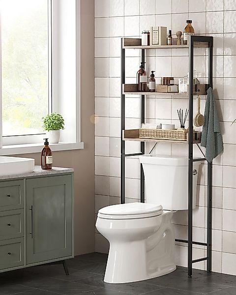 VASAGLE Badregal Toilettenregal, Waschmaschinenregal,Badezimmerregal, 3 off günstig online kaufen