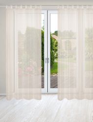 HOME WOHNIDEEN Vorhang »NESSI 2er Pack« Schlaufen 2 Stk. tlg. Uni, Voile, t günstig online kaufen