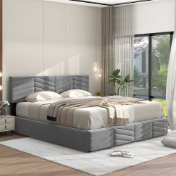 REDOM Polsterbett Doppelbett Bett Stauraumbett Jugendbett günstig online kaufen