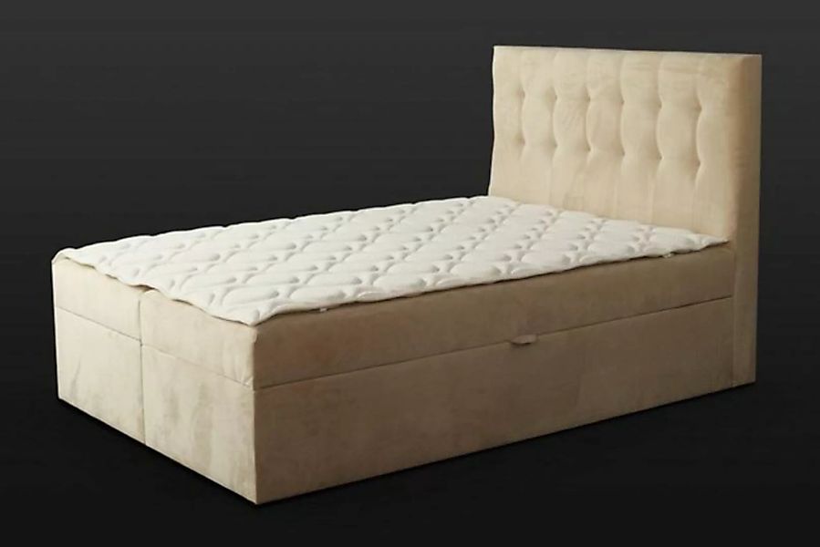 JVmoebel Bett Chesterfield Bett beige Schlafzimmer Holzmöbel Design elegant günstig online kaufen