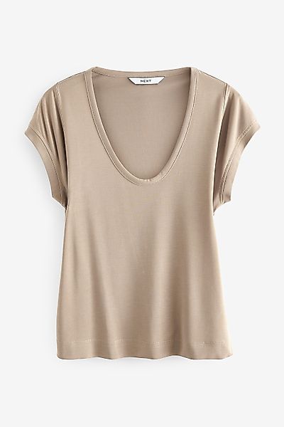 Next T-Shirt Kurzärmliges T-Shirt mit U-Ausschnitt günstig online kaufen