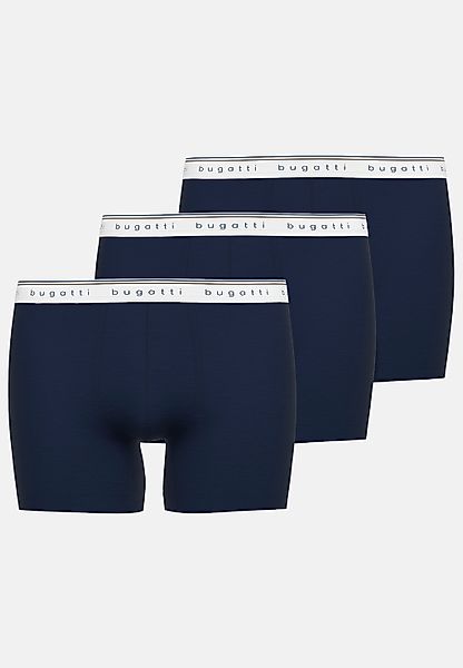 bugatti Boxershorts "Pisa" 3er Pack, breiter Bund, mit Logo, atmungsaktiv, günstig online kaufen