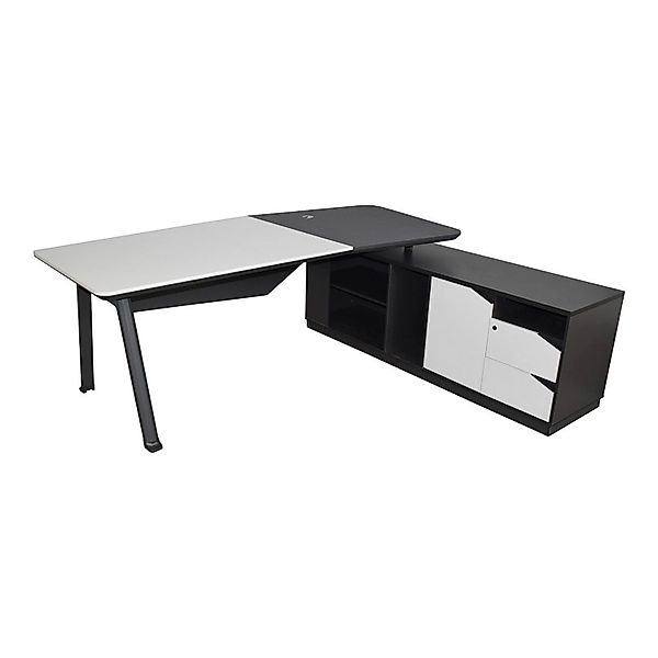 Jet-Line Luxus Chef Schreibtisch Carolina Rechtsseitig Inklusive Sideboard günstig online kaufen