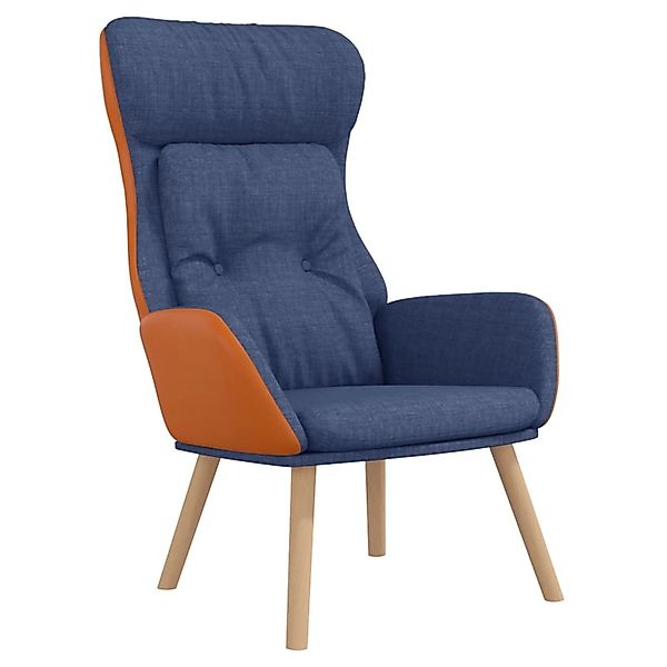 vidaXL Relaxsessel Blau Stoff und PVC 341305 günstig online kaufen