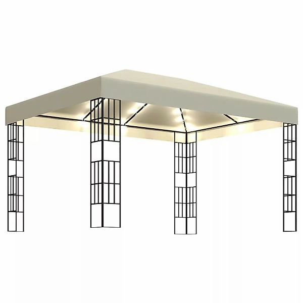 Pavillon Mit Lichterketten 3x4 M Creme günstig online kaufen