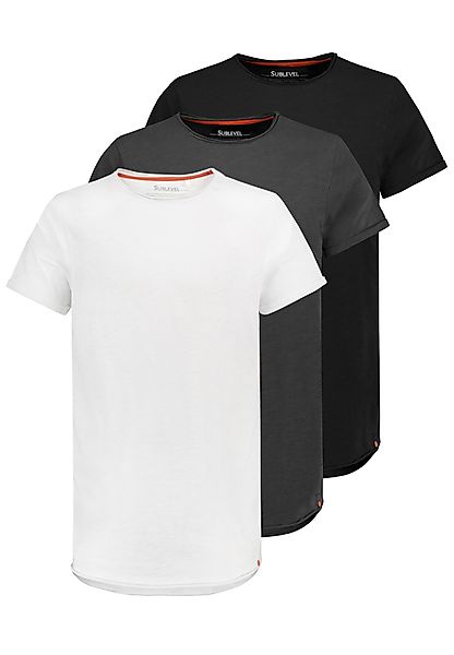 SUBLEVEL T-Shirt Kurzarm Rundhals 3er Pack günstig online kaufen