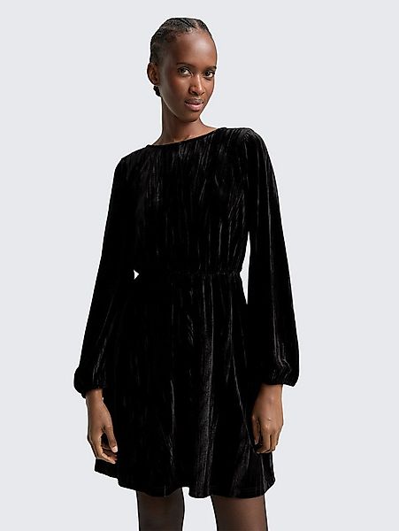 TOM TAILOR Denim Sommerkleid Kleider & Jumpsuits Mini-Samtkleid mit Schleif günstig online kaufen