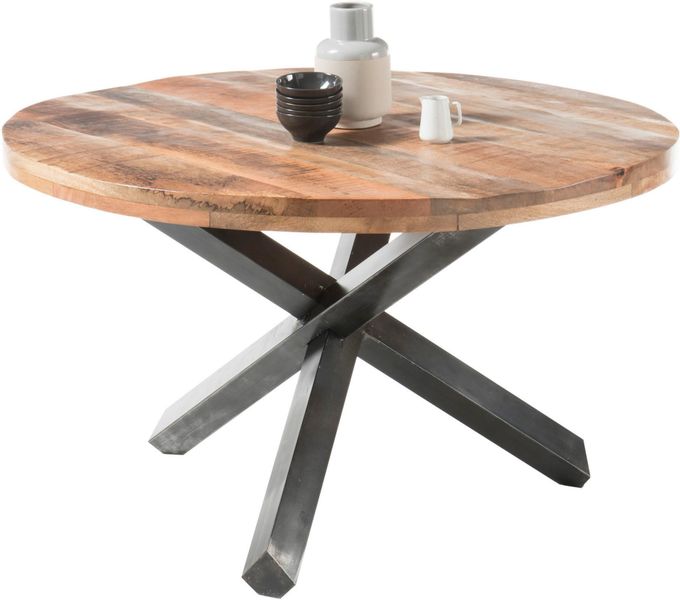 Stolkom Esstisch "Ace" rund, Esstisch in Massivholz Mango günstig online kaufen