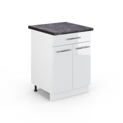 Vicco Unterschrank Fame-Line, Weiß Hochglanz/Weiß, 60 günstig online kaufen