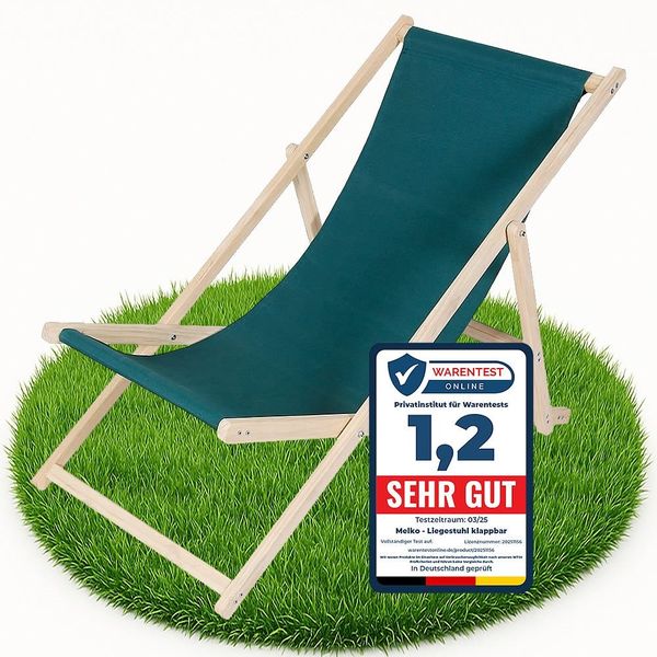 Melko Gartenstuhl Strandliege Liegestuhl Gartenliege Holz günstig online kaufen