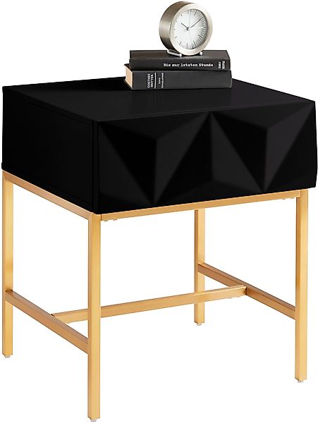 Leonique Beistelltisch Minfi, Schublade mit 3D-Front, günstig online kaufen