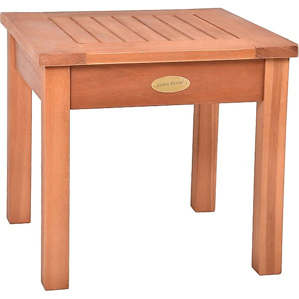 Garden Pleasure Gartentisch SONORA Quadratisch Holz Teak 40 cm x 40 cm günstig online kaufen