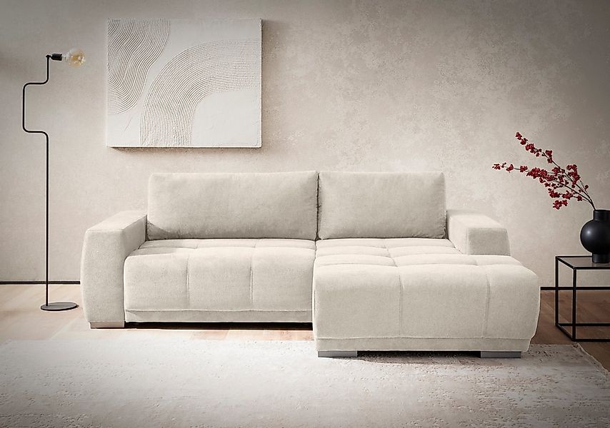 INOSIGN Ecksofa "Bolero L-Form", wahlweise mit Bettfunktion & Bettkasten günstig online kaufen