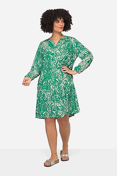 Angel of Style Midikleid Kleid Alloverdruck Tunika-Ausschnitt Langarm günstig online kaufen