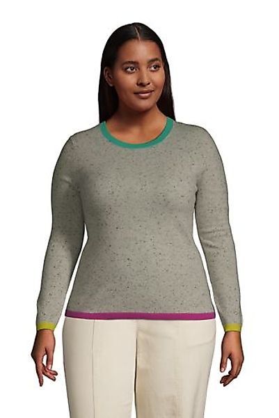 Kaschmir-Pullover mit rundem Ausschnitt in großen Größen, Damen, Größe: 56- günstig online kaufen