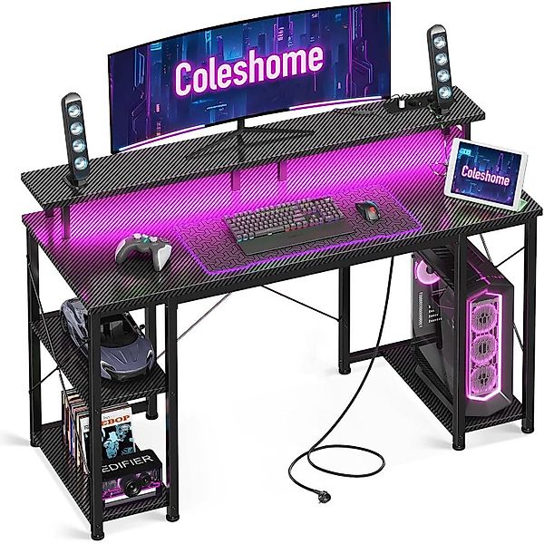 LuxusKollektion Gamingtisch Gaming Tisch LED-Beleuchtung 2 günstig online kaufen