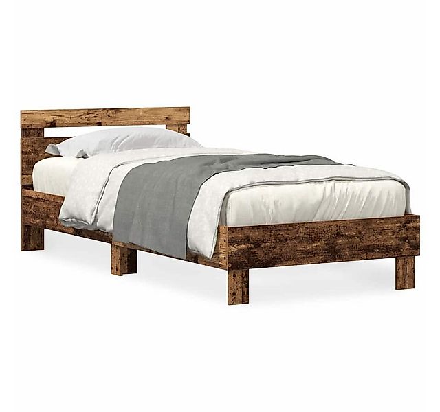 vidaXL Bett Bettgestell Altholz 75 x 190 cm Holzwerkstoff (1-tlg) günstig online kaufen