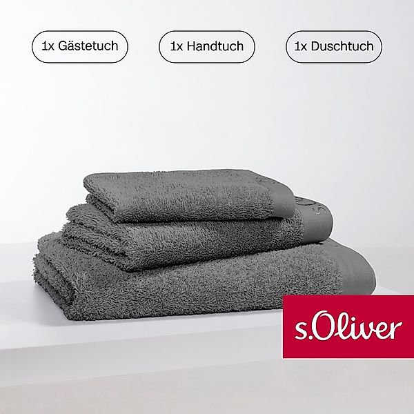 s.Oliver Handtuch Set »s.Oliver, Premium Qualität, 600 gr/m²,«, (Set, 3 St. günstig online kaufen