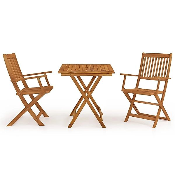 vidaXL Garten-Essgruppe 3-tlg. Garten-Essgruppe Klappbar Massivholz günstig online kaufen