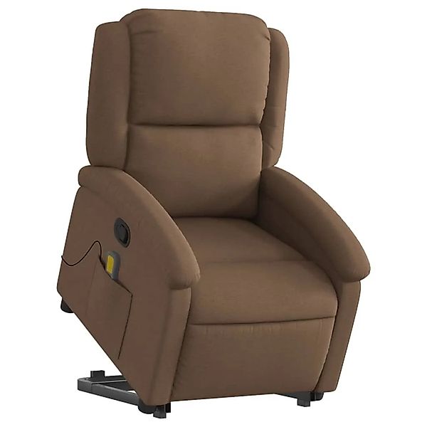 vidaXL Massagesessel mit Aufstehhilfe Braun Stoff 3204180 günstig online kaufen