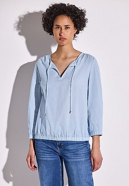 STREET ONE Shirtbluse mit geschlitztem Ausschnitt mit Kordeln günstig online kaufen