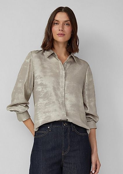 s.Oliver Langarmbluse Bluse Schimmernde Bluse mit verdeckter Knopfleiste günstig online kaufen