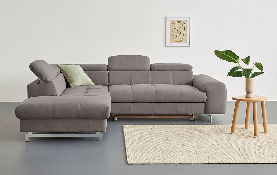 COTTA Ecksofa Chef L-Form, mit Kopfteilverstellung, günstig online kaufen