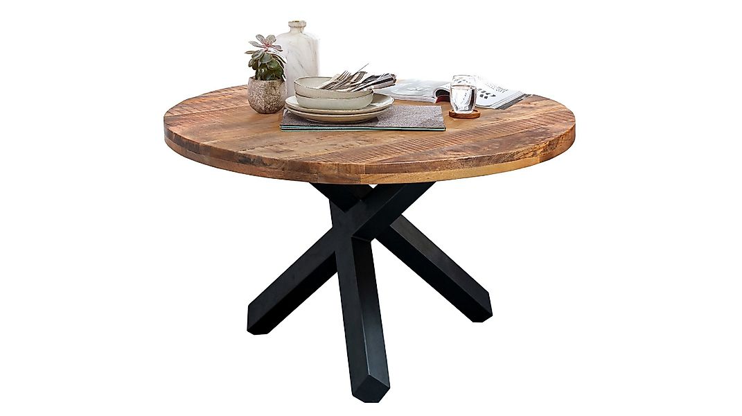 Massivart® Esstisch EDUARDO runder Massivholztisch (110 günstig online kaufen